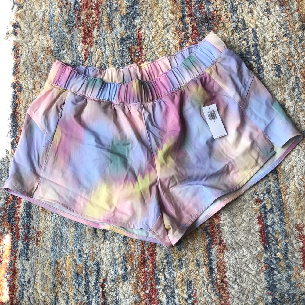 Old Navy Athletic Shorts in Pink and Blue Tie-Dye